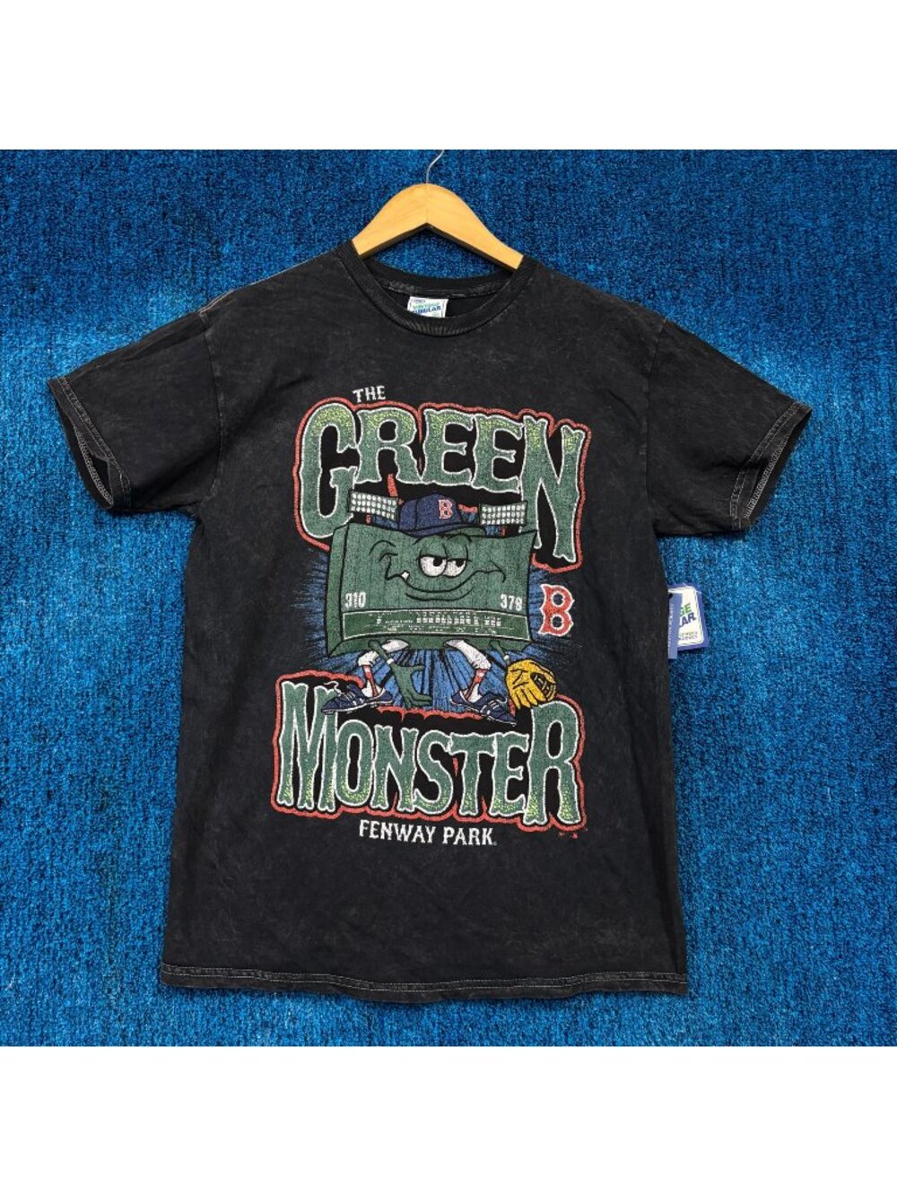 Boston Redsox The Green Monster Baseball Mineral Wash T-Shirt Size Medium